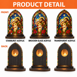 Catholight Holy Family Christmas Glow Candle Holder