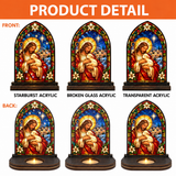 Catholight Good Shepherd Christmas Glow Candle Holder