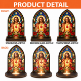 Catholight Sacred Heart Christmas Glow Candle Holder