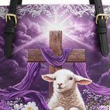 Catholight Eternal Hope  Leather Tote Bag