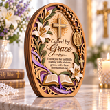 Catholight Wooden Faith Plaque - Called by Grace