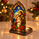 Catholight Holy Family Christmas Glow Candle Holder