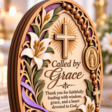 Catholight Wooden Faith Plaque - Called by Grace