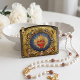 Catholight Sacred Heart of Divine Love Leather Rosary Pouch