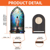 Catholight Walk With Him Candle Holder