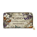 Catholight  Faithful Blossom - Leather Wallet Purse