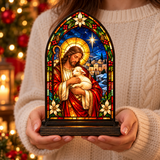Catholight Good Shepherd Christmas Glow Candle Holder