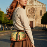Catholight Roses of Guadalupe Leather Crossbody Bag
