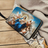 Catholight Divine Ascension: The Heavenly Embrace Leather Wallet Purse