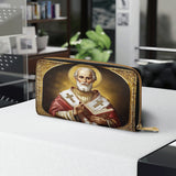 Catholight  Saint Nicholas: The Patron of Generosity - Leather Wallet Purse