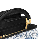 Catholight Sacred Elegance Blue and White Devotion Leather Satchel Bag