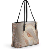 Catholight Rose Halo Devotion Leather Tote Bag