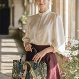 Catholight St. Catherine of Siena in Sacred Devotion Leather Bag