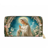 Catholight  Lady Of Lourdes Leather Wallet Purse