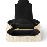 Catholight The Ave Maria Pattern Leather Satchel Bag