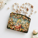 Catholight Halo Of Roses Leather Rosary Pouch