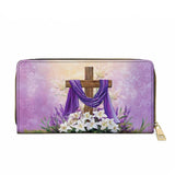 Catholight  Faithful Bloom Leather Wallet Purse