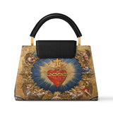Catholight Sacred Heart of Divine Love Leather Satchel Bag