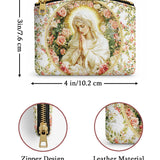 Catholight Virgin Mary's Leather Rosary Pouch