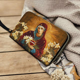 Catholight  The Lily Of Purity Leather Wallet Purse
