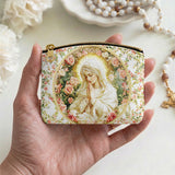 Catholight Virgin Mary's Leather Rosary Pouch