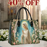 Catholight  Lady Of Lourdes Leather Bag