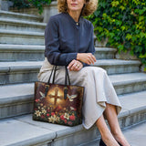 Catholight Radiance of the Cross Leather Tote Bag