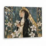 Catholight St. Catherine of Siena in Sacred Devotion Canvas Wall Art