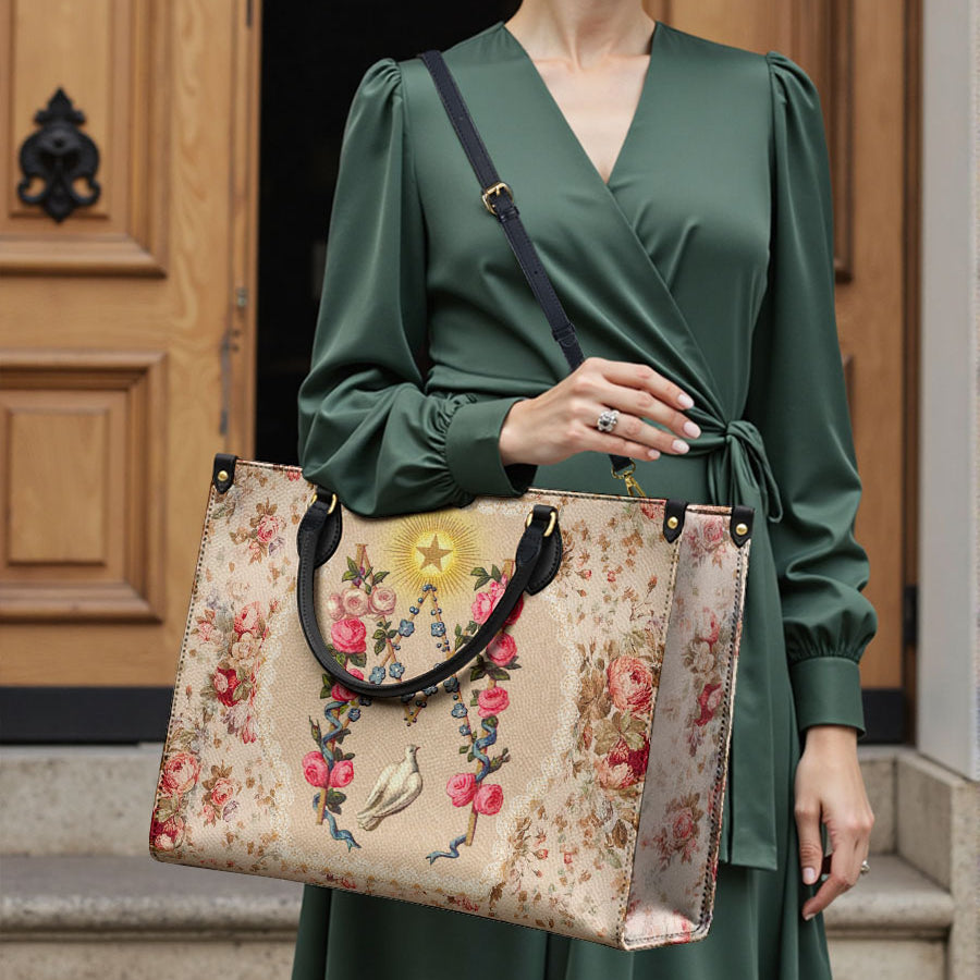 Catholight  Roses of the Rosary Leather Bag