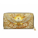 Catholight  Wings of Serenity Leather Wallet Purse