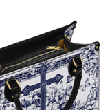 Catholight  The Cross Amidst Blooming Faith Leather Bag