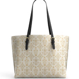 Catholight The Ave Maria Pattern Leather Tote Bag
