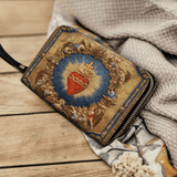 Catholight  Sacred Heart of Divine Love - Leather Wallet Purse