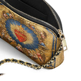 Catholight Sacred Heart of Divine Leather Crossbody Bag