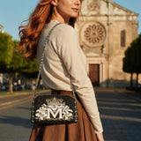 Catholight The Divine Monogram Leather Crossbody Bag