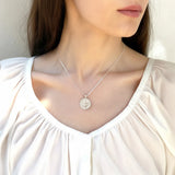 Catholight Sacred Heart and Cross Necklace in Sterling Silver