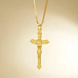 Catholight St. Benedict Crucifix Necklace in Gold Vermeil