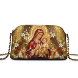 Catholight Mary, Mother of Hope Leather Crossbody Bag