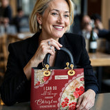 Catholight Blooming With Faith Personalized Lady Leather Bag