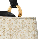 Catholight The Ave Maria Pattern Leather Satchel Bag
