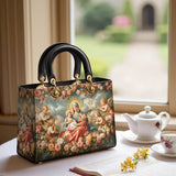 Catholight Halo Of Roses Lady Leather Bag