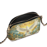 Catholight Grace of the Holy Spirit Personalized Leather Crossbody Bag