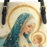 Catholight Divine Mother’s Embrace Leather Tote Bag