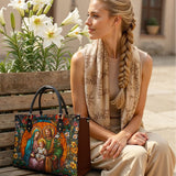 Catholight Holy Family Eternal Light Leather Bag