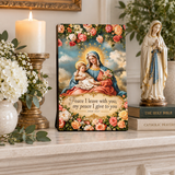Catholight Halo Of Roses Devotional Wooden Art Quote