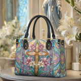Catholight Floral Cross Radiance Leather Bag
