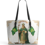 Catholight Saint Patrick's Devotion Leather Tote Bag