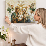 Catholight Holy Family Sacred Canvas Wall Art