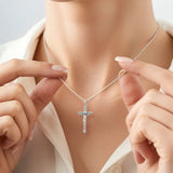 Catholight St. Benedict Crucifix Necklace in Oxidized Sterling Silver
