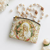 Catholight Virgin Mary's Leather Rosary Pouch